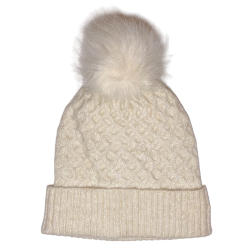 NWOT | Express Honeycomb Knit Pom Beanie